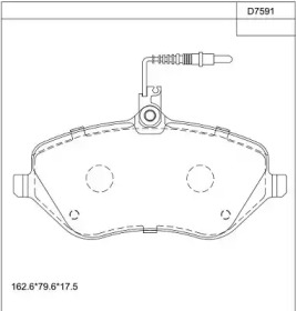 ASIMCO kd7591 -  Колодки тормозные дисковые передние, комплект