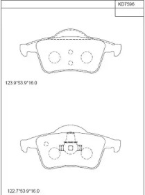 ASIMCO kd7596 -  Колодки тормозные дисковые задниеие, комплект