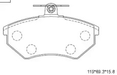 ASIMCO kd7710 -  Колодки тормозные дисковые передние, комплект