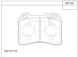 ASIMCO kd77120 -  Колодки тормозные дисковые передние, комплект