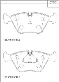 ASIMCO kd7717 -  Колодки тормозные дисковые передние, комплект