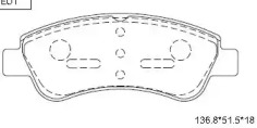 ASIMCO kd7734 -  Колодки тормозные дисковые передние, комплект