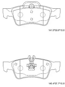 ASIMCO kd7741 -  Колодки тормозные дисковые задниеие, комплект