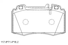 ASIMCO kd7742 -  Колодки тормозные дисковые передние, комплект