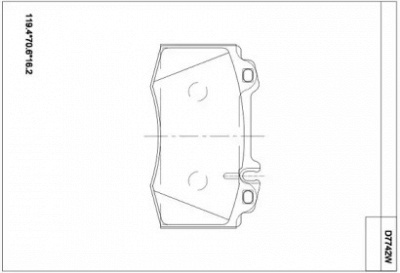 ASIMCO kd7742w -  Комплект тормозных колодок, дисковый тормоз