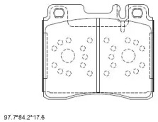 ASIMCO kd7745 -  Комплект тормозных колодок, дисковый тормоз