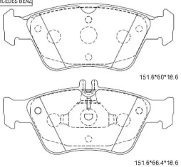 ASIMCO kd7746 -  Колодки тормозные дисковые передние, комплект