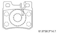 ASIMCO kd7747 -  Комплект тормозных колодок, дисковый тормоз