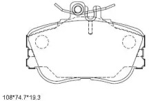 ASIMCO kd7749 -  Колодки тормозные дисковые передние, комплект