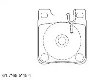 ASIMCO kd7750 -  Колодки тормозные дисковые задниеие, комплект