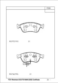 ASIMCO kd77527 -  Колодки тормозные дисковые передние, комплект