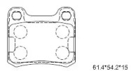 ASIMCO kd7760f -  Колодки тормозные дисковые задниеие, комплект