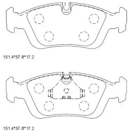 ASIMCO kd7774 -  Комплект тормозных колодок, дисковый тормоз