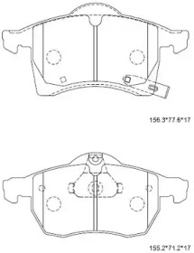 ASIMCO kd7780 -  Комплект тормозных колодок, дисковый тормоз