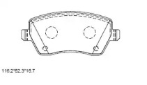ASIMCO kd7785f -  Комплект тормозных колодок, дисковый тормоз