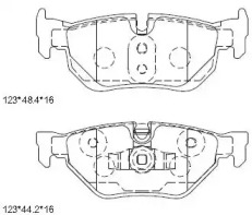 ASIMCO kd7787 -  Колодки тормозные дисковые задниеие, комплект