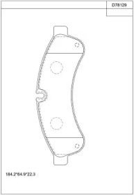 ASIMCO kd78129 -  Комплект тормозных колодок, дисковый тормоз