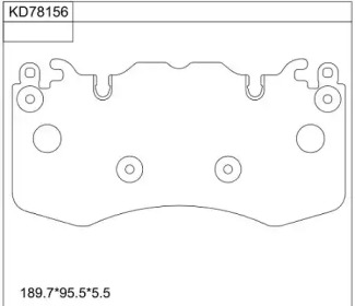 ASIMCO kd78156 -  Комплект тормозных колодок, дисковый тормоз