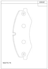 ASIMCO kd78157 -  Комплект тормозных колодок, дисковый тормоз