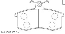 ASIMCO kd8701 -  Комплект тормозных колодок, дисковый тормоз