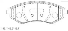 ASIMCO kd9725 -  Колодки тормозные дисковые передние, комплект