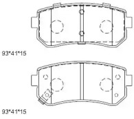 ASIMCO kd9745 -  Колодки тормозные дисковые задниеие, комплект