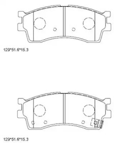 ASIMCO kd9757 -  Колодки тормозные дисковые передние, комплект