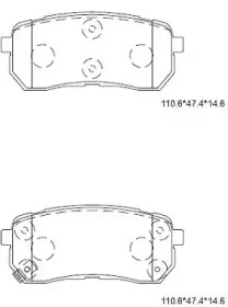 ASIMCO kd9758 -  Колодки тормозные дисковые задниеие, комплект