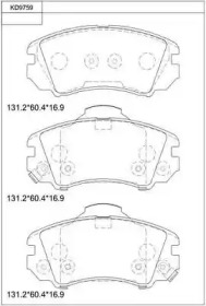 ASIMCO kd9759 -  Колодки тормозные дисковые передние, комплект