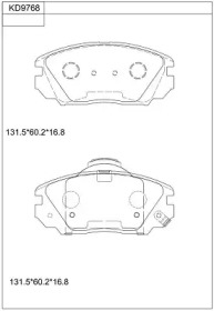 ASIMCO kd9768 -  Колодки тормозные дисковые передние, комплект