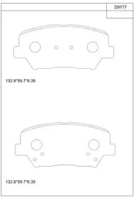 ASIMCO kd9777 -  Колодки тормозные дисковые передние, комплект