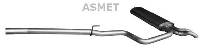 ASMET 01077 -  Глушитель выхлопных газов конечный