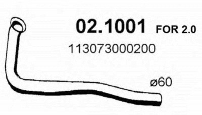 ASSO 021001 -  Труба выхлопного газа