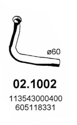 ASSO 021002 -  Труба выхлопного газа