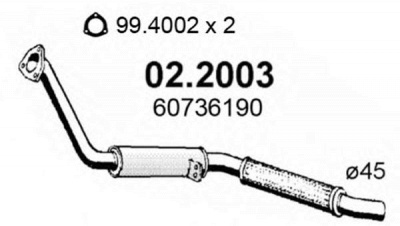 ASSO 022003 -  Предглушитель выхлопных газов