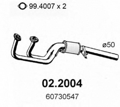 ASSO 022004 -  Предглушитель выхлопных газов