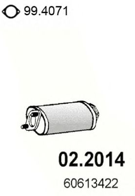 ASSO 022014 -  Предглушитель выхлопных газов