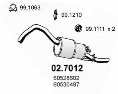 ASSO 027012 -  Глушитель выхлопных газов конечный