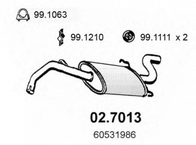 ASSO 027013 -  Глушитель выхлопных газов конечный