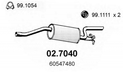 ASSO 027040 -  Глушитель выхлопных газов конечный