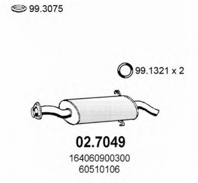ASSO 027049 -  Глушитель выхлопных газов конечный