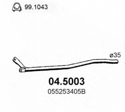 ASSO 045003 -  Труба выхлопного газа