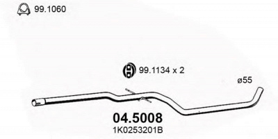 ASSO 045008 -  Труба выхлопного газа