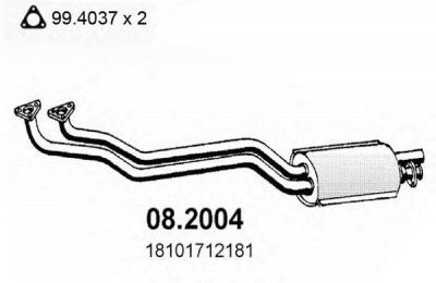 ASSO 082004 -  Предглушитель выхлопных газов