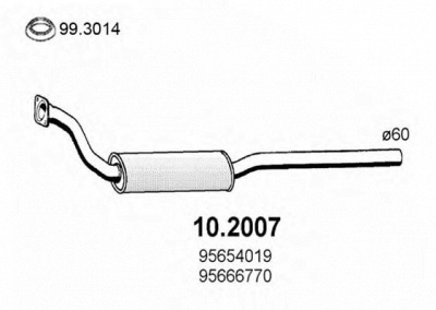 ASSO 102007 -  Предглушитель выхлопных газов