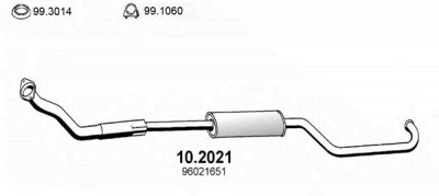 ASSO 102021 -  Предглушитель выхлопных газов