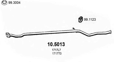 ASSO 105013 -  Труба выхлопного газа