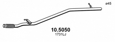 ASSO 105050 -  Труба выхлопного газа