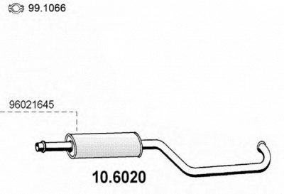 ASSO 106020 -  Средний глушитель выхлопных газов