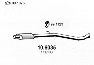 ASSO 106035 -  Средний глушитель выхлопных газов